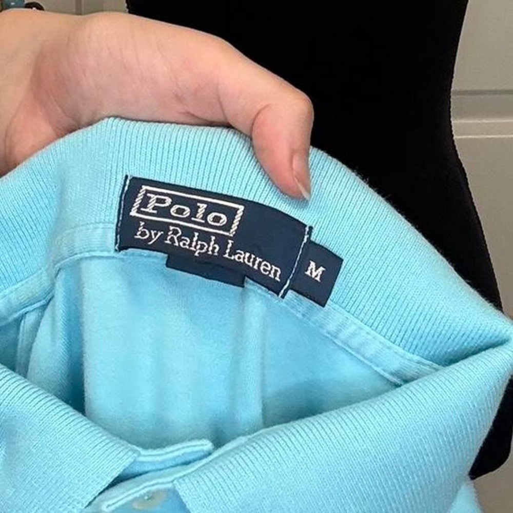 Light blue Polo Ralph Lauren polo shirt – Size M - Picture 4 of 4